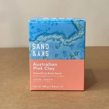 New in Box Sand & Sky Australian Pink Clay Exfoliating Body Scrub 6.4oz