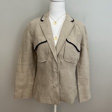 Ann Taylor LOFT Linen Blazer Safari Blazer Work Wear size 4 NWT