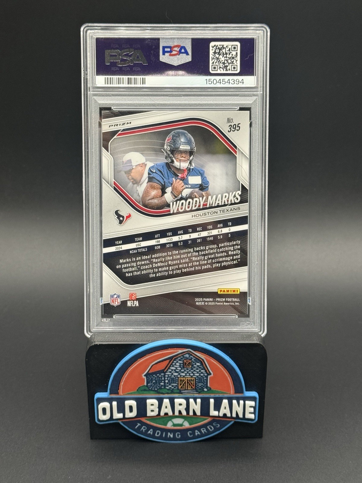 2025 Panini Prizm - Rookies Woody Marks #395 Lazer Prizm (RC) PSA 10!!! view 2