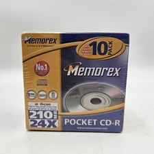 Memorex 10 Pack Pocket CD-R 210MB 24x Multi Speed Sealed