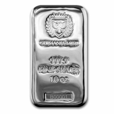10 oz Silver Bar - Germania Mint (Serialized) | eBay