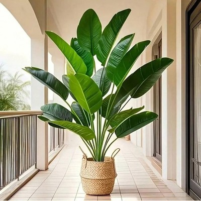 Große Künstliche Palme Pflanze Gefälschte Bananenblätter Real Touch Haus Garten Deko