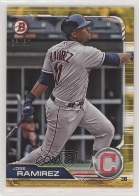 2019 Bowman Gold 23/50 Jose Ramirez #66 0eb8