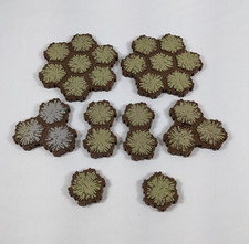 HEROSCAPE Miniature War Game Terrain Lot Of 8 Sand Tiles Used Good Condition