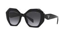 PRADA PR 16WS 1AB-5D1 Black Grey Shaded Lens Sunglasses New