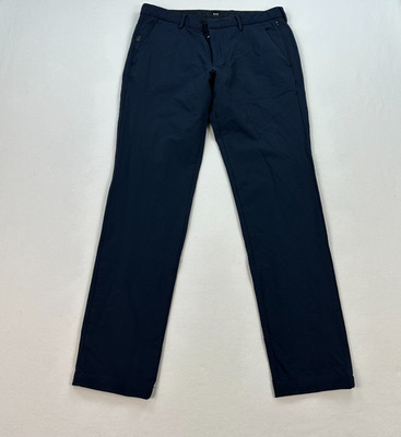 Hugo Boss Kaito1 travel pants mens 32x32 blue performance lined stretch outdoor