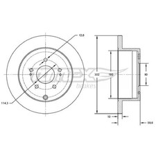 2x Bremsscheibe hinten für Mitsubishi Lancer 8 CYA CXA Outlander 2 CWW | 262094