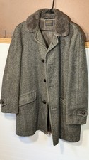 Vintage Pendleton Gray Wool Overcoat Lined Pockets 44
