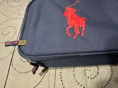 RALPH LAUREN NAVY BLUE LUNCH BOX BIG RED PONY LOGO INSULATED ONE
