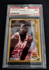 1992 Fleer MICHAEL JORDAN #246!🔥 HOF GOAT in PSA MINT 9!💫  NO RESERVE!