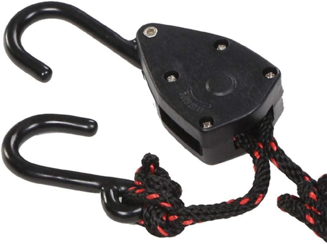 4 Pack 1/8 Inch 8Ft Adjustable Rope Hanger Ratchet Kayak Canoe Tie Down Straps
