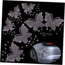 7PCS Butterfly Crystal Car Stickers, Bling Rhinestone Crystal Rhinestone Car