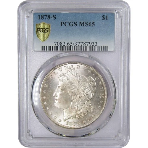 1878 S Morgan Dollar MS 65 PCGS Silver Uncirculated $1 Coin