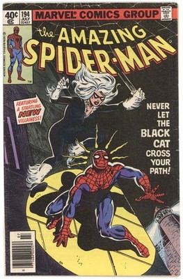 Amazing Spider-Man ASM #194 (1976)-Marvel Comics-Black Cat-FN