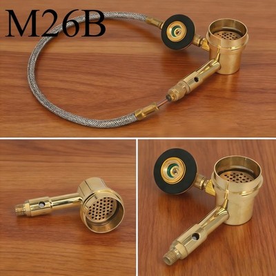 Microcosm M26B Gasbrenner mit Metallgeflechtschlauch & Regler - für Dampfkessel