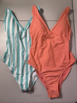 Kona Sol One Piece Swimsuit V-Neck Bundle Size S New Free Shipping