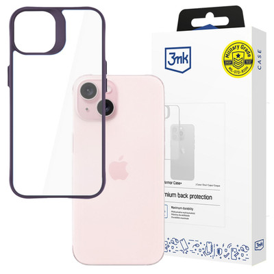 Apple iPhone 15 - 3mk Satin Armor Case+ Lila