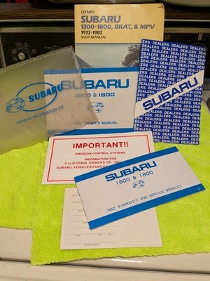 82' Subaru Brat OEM Owners Manual & Owner Documents PLUS Clymer Shop Manual