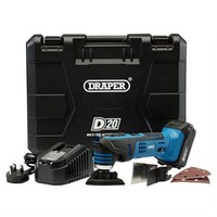 Draper 00595 Cordless Oscillating Multi Function Tool Set Charger Battery & Case
