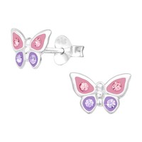 Schmetterling Ohrstecker Sterling Silber 925 Kristall Kinder MäDchen Ohrringe