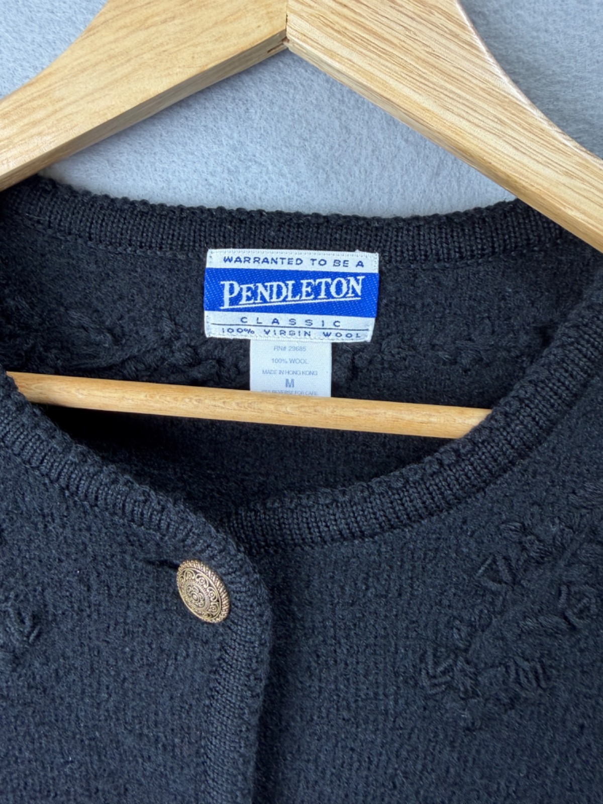Pendleton Classic 100% Wool Black Embroidered Jac… - image 3