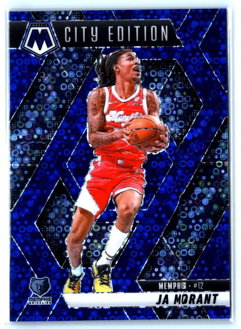 2024-25 Panini Mosaic #281 Ja Morant Fast Break Blue Mosaic #/85