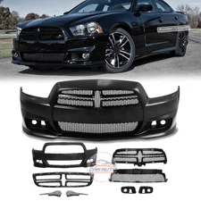 Fit For 2008-2014 Dodge Charger SRT 8 style Front Bumper Grille Cover Body Kit