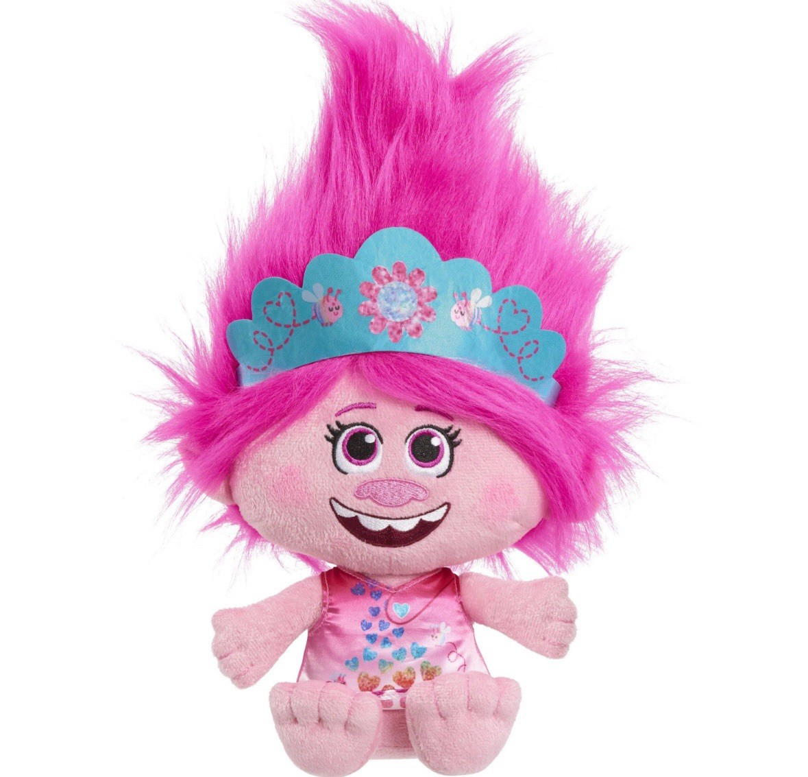 Dreamworks Trolls World Tour Sitting Down Poppy With Bee Handband  Stuffed Doll