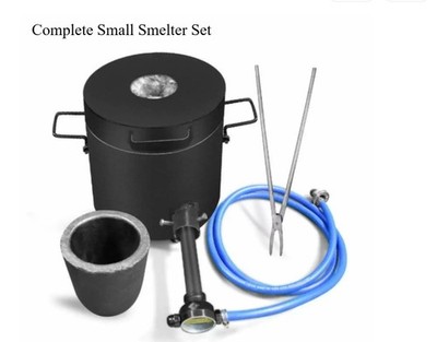 Melting Furnace Kit Propane Graphite Crucible Tongs 1300°C Casting Refining