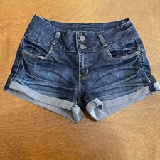 Refuge Blue Jean Shorts Size 2 Denim Women's Cuffed 2.5 Inseam Stretch