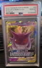 2019 POKEMON SUN & MOON TEAM UP #53 GENGAR & MIMIKYU GX PSA 10