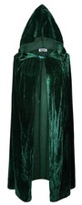 Kids Hooded Cloak Cape For Christmas Halloween Cosplay Costumes 8-16 Years green