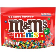M M's Minis Peanut Butter Milk Chocolate Candy, Sharing Size, 8.6 oz