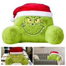 The Grinch Soft Cushion Plush Toy Green Fur Monster Hug Doll Pillow Xmas Gift UK