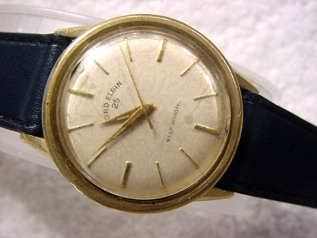 25 large ELGIN watch FD mens JEWELS Art antique Deco Vintage AUTOMATIC LORD GOLD - vintagewatches.pk