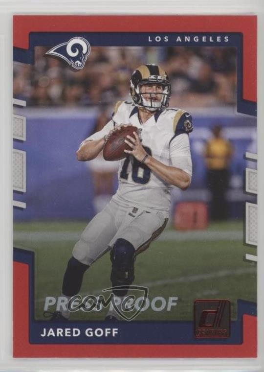 2017 Panini Donruss Press Proof Red Jared Goff #45 uk2