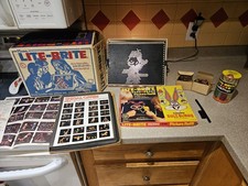 Vintage ORIGINAL 1967 "LITE BRITE" Hasbro Toy Light Bright BUGS/REFILLS/PEGS  