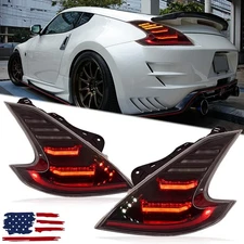 For 2009-2021 Nissan 370Z Fairlady Z34 LED Tail Light w/ Fog Lamp Turn Signal 2X