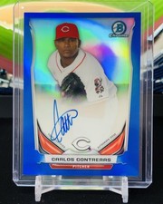 2014 Bowman Chrome - Prospect Autographs Carlos Contreras #BCAP-CC Blue...