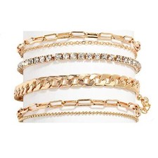 4-6PCS Ankle Bracelets Set for Women Gold Boho Beach Anklet Chain 4PCS