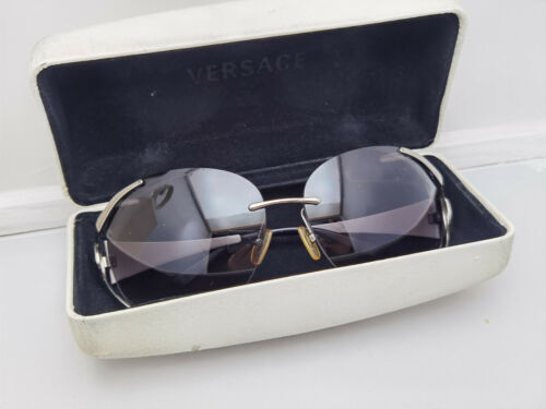NEW VERSACE MOD. 4389 314/3 WHITE GOLD/BROWN LENS AUTHENT  display picture 2