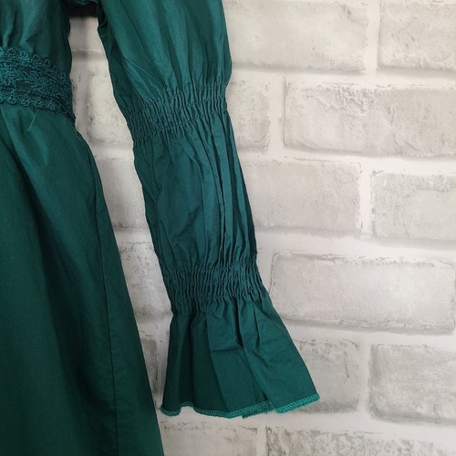 Vestido Largo Trish Scully Hattie Verde Esmeralda Talla 8 Primavera Pascua Fiesta Victoriano - Imagen 9 de 10