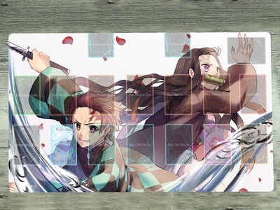 Yugioh Anime Playmat Kimetsu no Yaiba Kamado Tanjirou CCG TCG Mat Card Game Mat