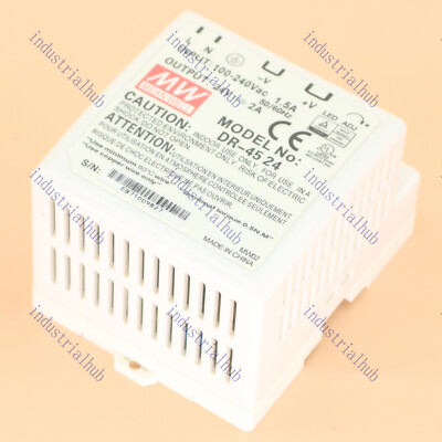 1PS For MEAN WELL DR-45 24 DR-4524 24V 2A Power Supply New Free Shipping