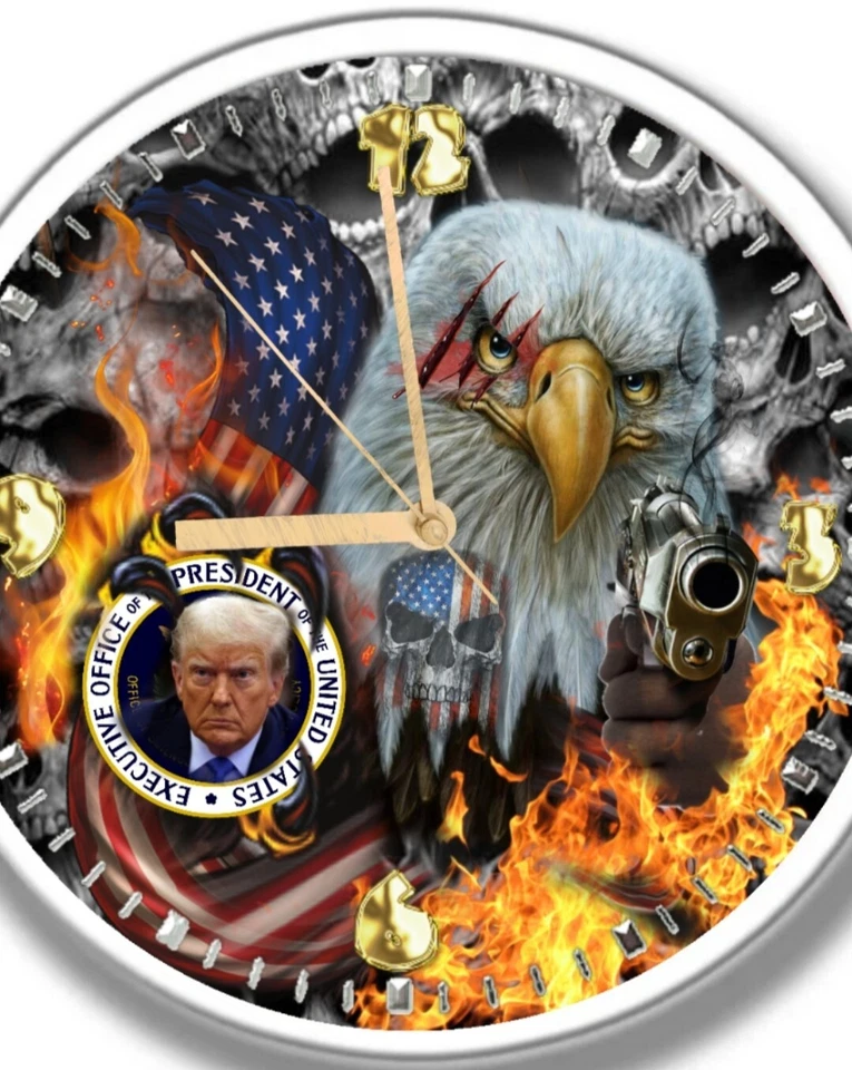 Donald Trump Fight ,Fight ,Fight Led Wall Clock - Image 2 of 4