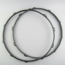 2 NEW 14" Snare Drum Hoops 10 Lug 2.3mm Black Nickel 1 Batter 1 Snare