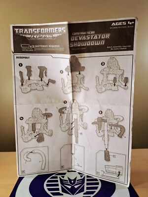 TRANSFORMERS RPMS CONSTRUCTICON DEVASTATOR SHOWDOWN INSTRUCTIONS 2009