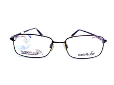 New EasyTwist Brown Rectangular Frame Eyeglasses Flex Temples ET872 53 17 140