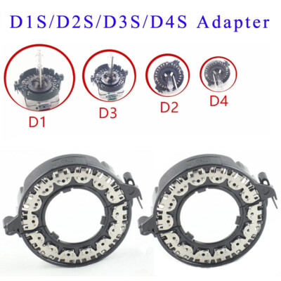 HID Bulb D1S D2S Holder Base Rings Metal Lock Retainers Clips Adapters For BMW