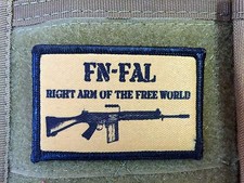 FN FAL Morale Patch Tactical Military Army Flag USA Badge Hook 308 NATO